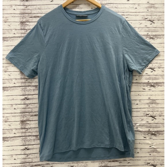 Icebreaker Shirt Men XL Merino Wool Cool Lite Basic Base Layer Performance Blue - Picture 1 of 9
